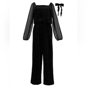 Speechless Big Kid Girls Square Neck Long Sleeve Jumpsuit Sz 10 New with tags!
